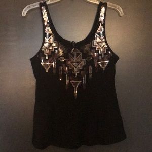 Black Sequin Tank top!